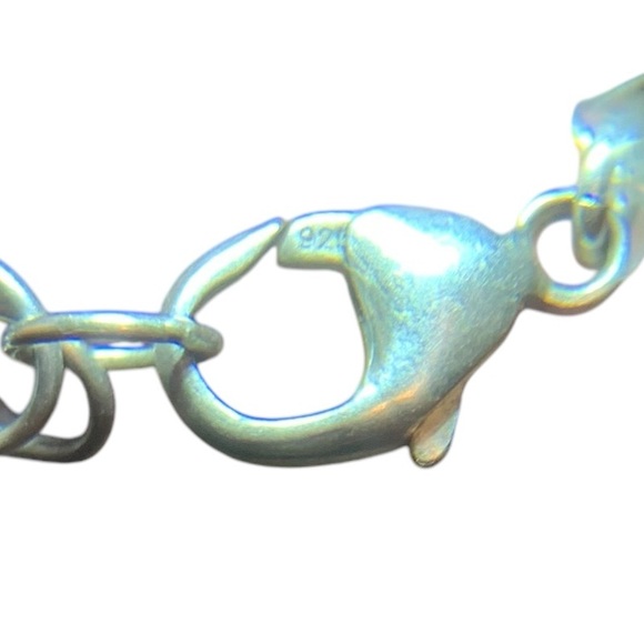 STERLING SEA GLASS BRACELET AQUA LIGHT GREEN 6.5 +1" extender 925 SILVER ARTISAN - Picture 8 of 8